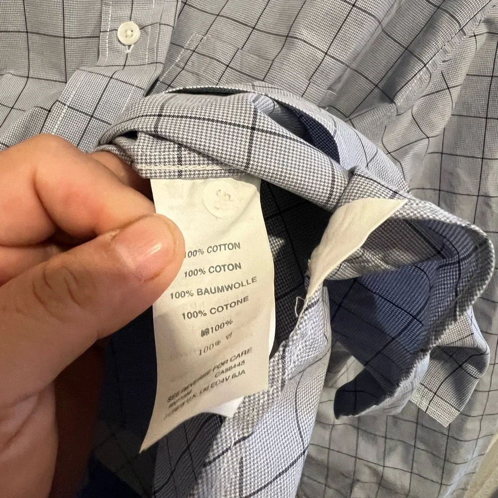 J. Crew Men's Blue Checkered Shirt